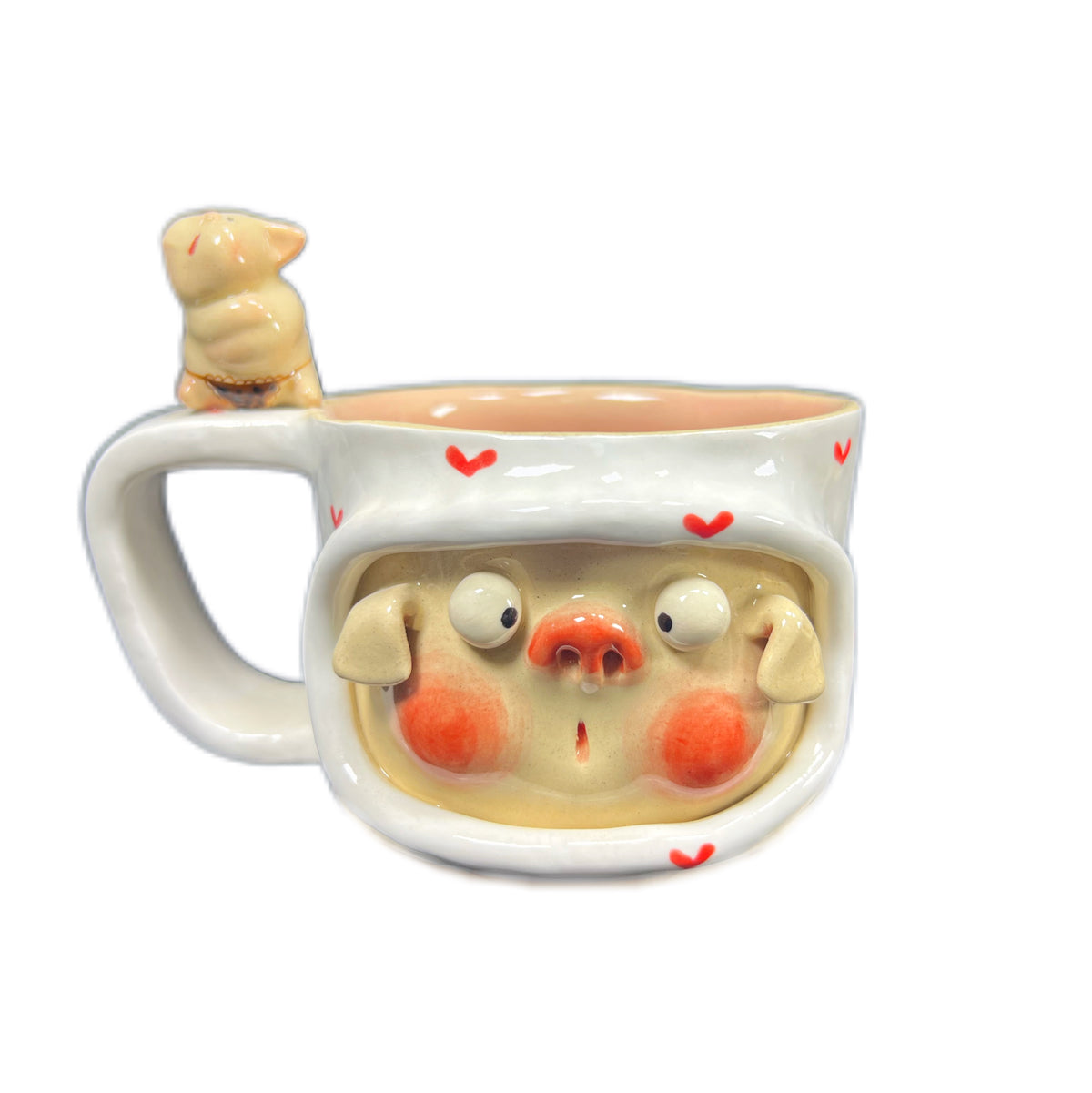 Piggy Heart Cermic Mug