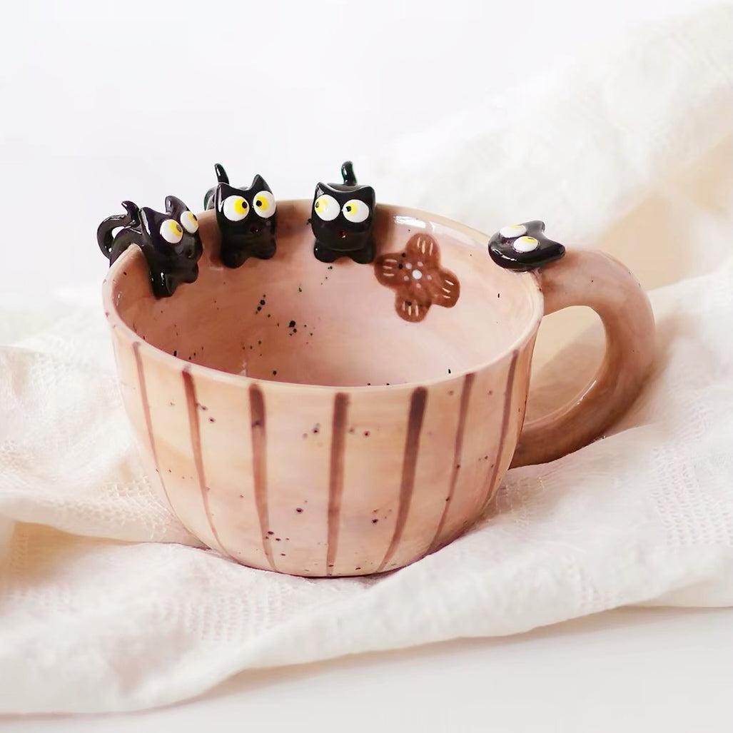 Sneaky Cat Drinking Water Mug