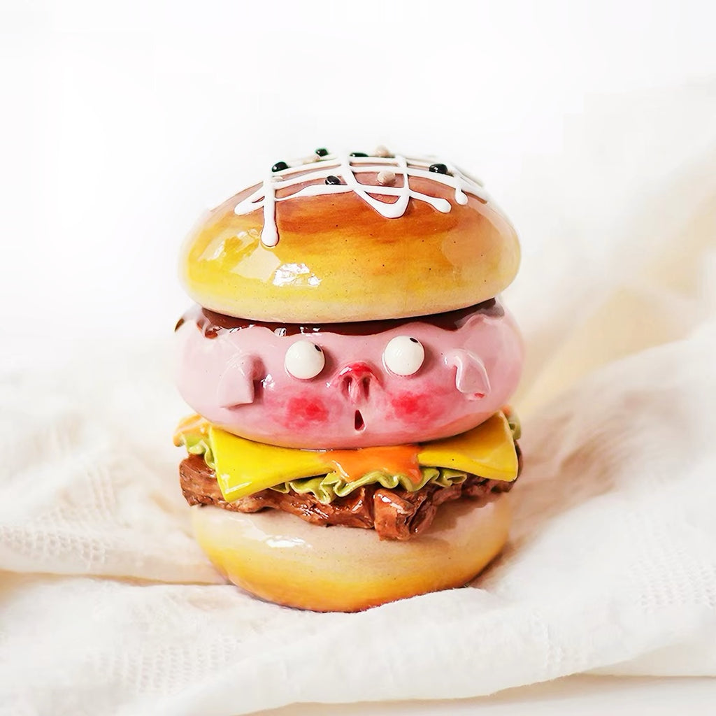 Hamburger Pig Straw Cup