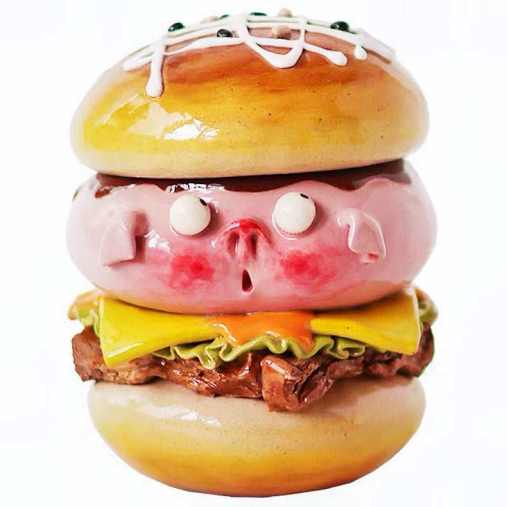 Hamburger Pig Straw Cup
