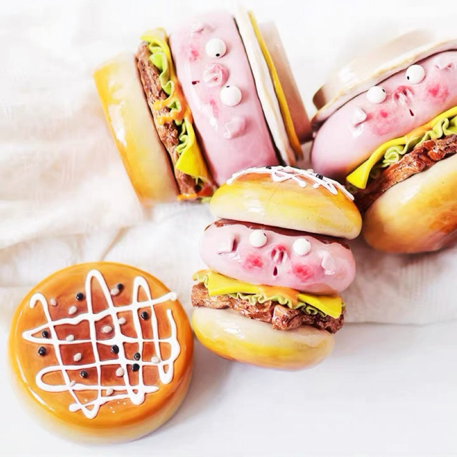 Hamburger Pig Straw Cup